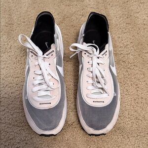 Nike Women's Gray and White Sneakers